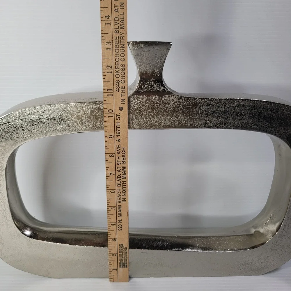 Z Gallerie Lamberton Vase Silvertone India 13